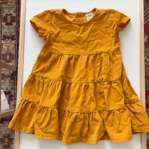 Hanna Andersson yellow corduroy twirl dress